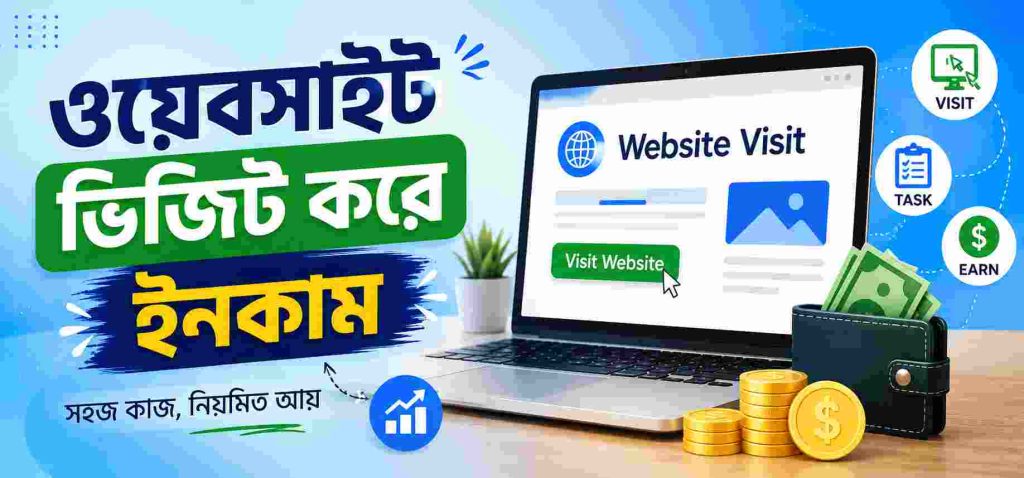 ওয়েবসাইট ভিজিট করে ইনকাম