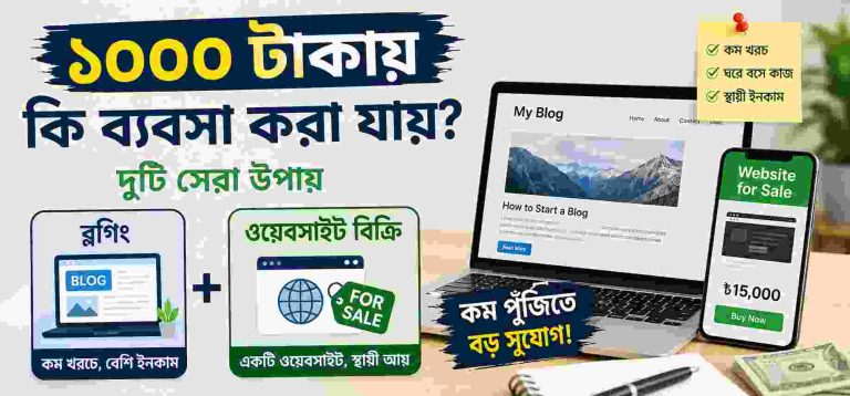 ১০০০ টাকায় কি ব্যবসা করা যায়? দুইটি দারুণ বিজনেস আইডিয়া